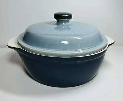 Buy Vintage Denby Blue Jetty Casserole /Vegetable Dish With Lid Size Medium 11.5” • 34£