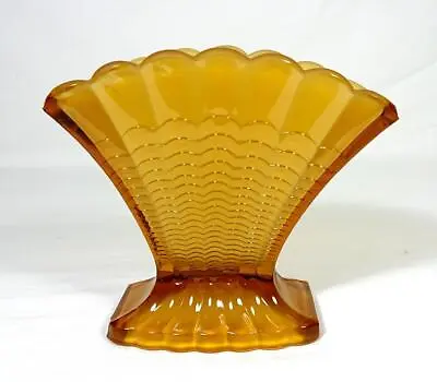 Buy Art Deco Glass Fan Vase Davidson Glass C1930s Rare Shape • 39.99£