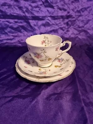 Buy  Royal Stafford Violets Pompadour Tea Trios Cups Saucers And Side Plates Set0023 • 9.99£