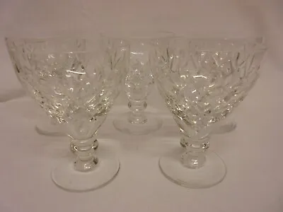 Buy Vintage Set Of Five Webb Corbett Crystal Clifton Water Goblet Cut Glass • 39.99£