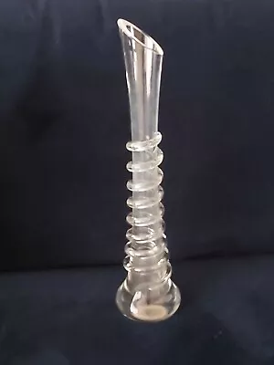 Buy Tall Chunky Glass Vase With Applied Spiral 14.5  • 22£