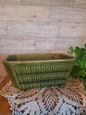 Buy Vntg Green Scalloped Pottery Planter ( Unmarked McCoy) MCM, Succulent... • 16.02£