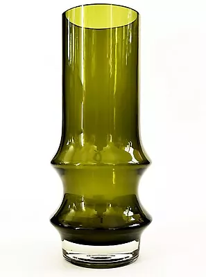 Buy Riihimaen Lasi Finland Glass Vase Tamara Aladin 1970 Cased Green Mcm Modernist • 56.89£