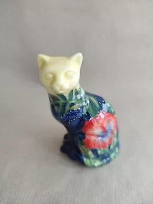 Buy Old Tupton Ware Ceramic Sitting Cat Hibiscus 3.75  Tall • 12£