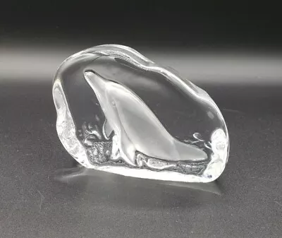 Buy CRISTAL D'ARQUES Crystal France Paperweight Breaching Dolphin 4 1/2  X 3 1/2” • 9.46£