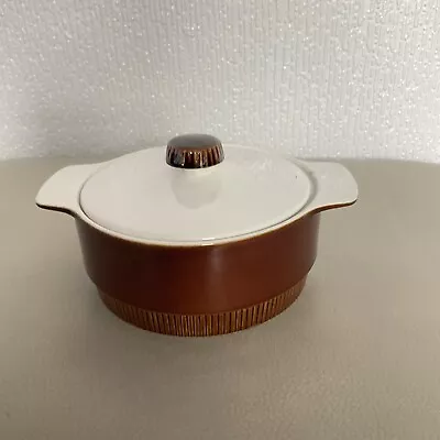Buy Vintage Retro ~ Poole Pottery ~ Chestnut Brown ~ Small Covered Casserole Tureen • 5£