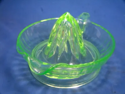 Buy Vintage Green Uranium Vaseline Depression Glass Pre 50's 7  Juicer Perfect • 28.34£