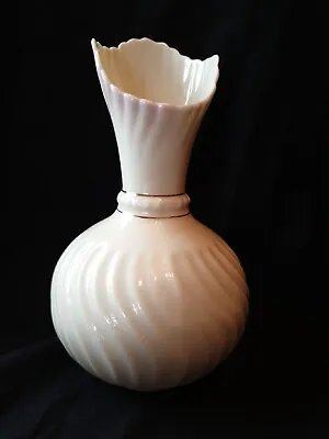 Buy Irish Belleek Porcelain China 7th Stamp Vase Pink 18cm • 4.99£