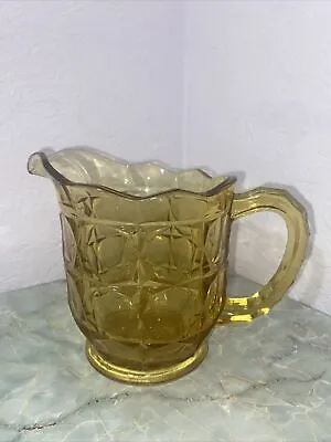 Buy Large Vintage  Amber Glass Large Jug/pitcher 15.5cm Height • 4.99£
