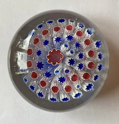 Buy Old English Paperweight With Red And Blue Canes • 49£