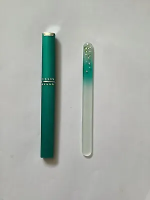 Buy Green Glass Nail With Swarovski Crystals In Protective Carry Case • 8.95£