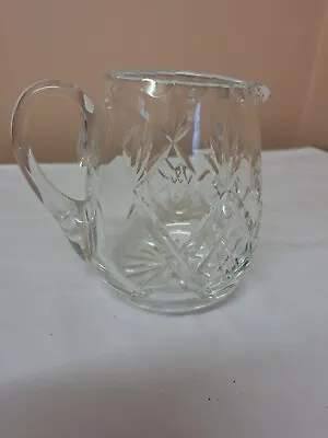 Buy Vintage Retro Lead Crystal Cut Glass Milk Jug 11cm Tall • 5.99£