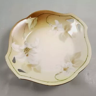 Buy Antique RS TILLOWITZ Selesia White Lilies Porcelain Decor Bowl Trinket Dish • 46.33£