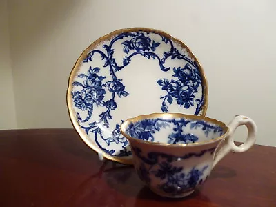 Buy Rare Antique Cauldon England Flow Blue Demitasse Cup And Underplate  • 39.50£