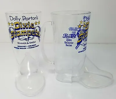 Buy Dolly Parton's Dixie Stampede Dinner Show Boot Cups Set Of 2 Pepsi Vintage 2004 • 14.21£