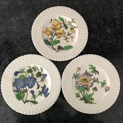 Buy Cauldon Flower Series China 6-3/4  Luncheon 3 Vintage Plates • 33£