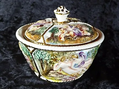 Buy Capodimonte  Porcelain Lidded Bowl. Fairly Hot Subject Matter • 65£