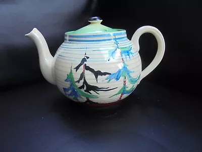 Buy A Clarice Cliff PINE GROVE Globe Shape Tea Pot. • 475£