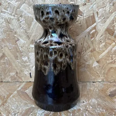 Buy Vintage Fosters Honeycomb Brown Pottery Bulb Vase 18cm - Avocado, Hyacinth • 6.99£