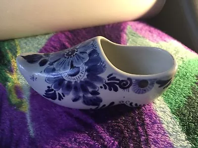 Buy Delfts Blue White Hand Painted Ceramic Clog Posy Dish 5’ X2’in. • 5£
