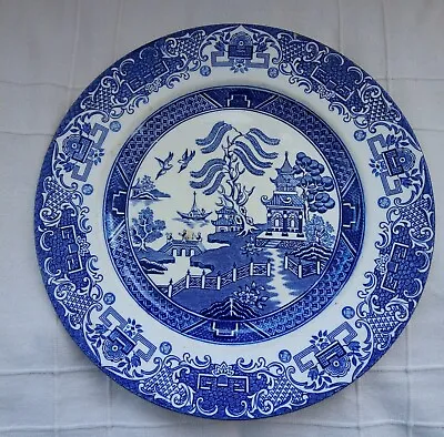 Buy English Ironstone Tableware Old Willow Blue & White Plate 26 Cm  • 5.50£