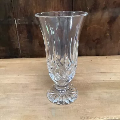 Buy Vintage Crytal Footed Vase Unmarked 7 Tall 3.75  Wide Rim  • 38.41£