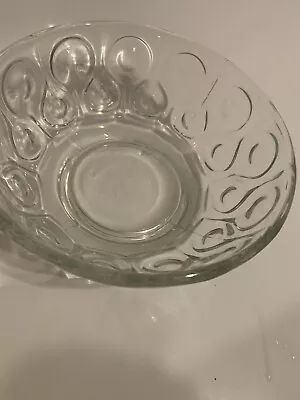 Buy Clear Glass Bowl Candy Dish Swirl Scalloped Design • 11.05£