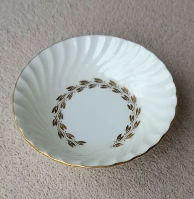 Buy Minton Bone China Bowl  5   X 1.5  Made In England Gold Leaf Pattern S534 • 5£