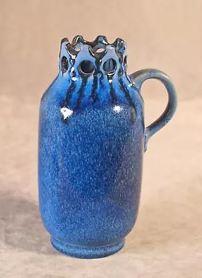Buy Vase, 'Royal' Series, Vivid Blue Lava Glaze, Ceramano, Germany • 9.50£