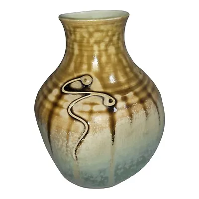 Buy Pottery Vase By Frank Massarella  Ojai-CA Glazed Signed Handmade Vintage  • 26£