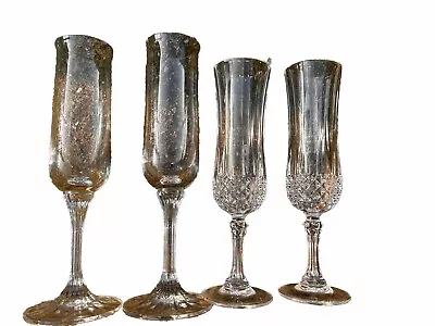 Buy Crystal Champagne Flutes X 4 (2+2) Never Used • 12.99£