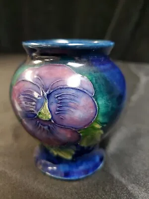 Buy Moorcroft Pottery Orichid Flower Vase Cobalt Blue Vintage England Small 3  • 85.48£