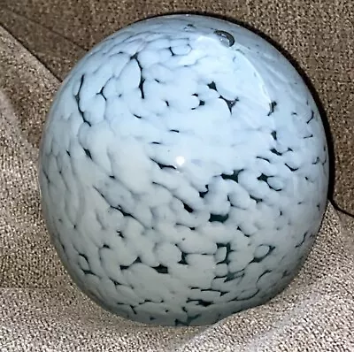 Buy Vintage Mdina Art Glass Cloudy Day Paperweight Signed On The Base • 10£