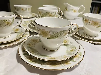 Buy Afternoon Tea Set Duchess China ‘Greensleeves’ 5x Trios, 1x Big Plate, Jug Sugar • 14.99£