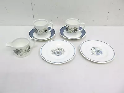 Buy Wedgwood Susie Cooper Design Glen Mist Pair Cups Saucers Tea Plates With Jug • 9.99£