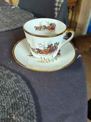 Buy RARE Hammersley & Co England Bone China  Horse And Carriage Soup Cup And Saucer  • 43.64£