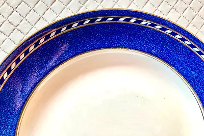 Buy 3 Pc. Antique BOOTH'S CHINA A8062 DINNER & SALAD PLATES Blue Rope Border Gold • 28.72£