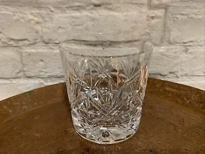 Buy Signed EDINBURGH Lead Crystal Cut Glass Whisky Tumbler - 8.5cms Tall Exc Con • 10£