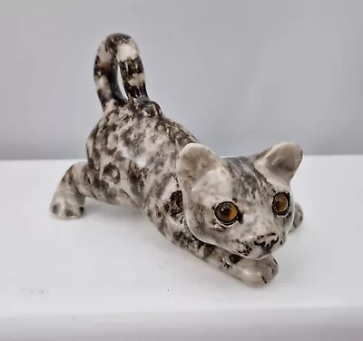 Buy Cute Winstanley Pottery Size 1 Stretching Kitten Cathedral Glass Eyes New • 40£
