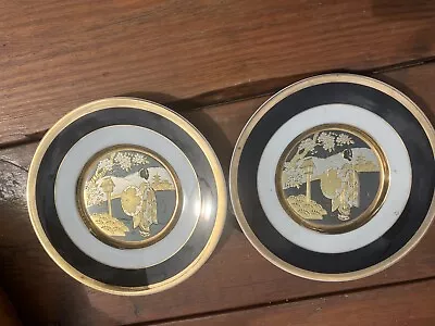 Buy The Art Of Chokin 24k Gold Plated Plates - Made In Japan - Excellent Condition • 9.99£