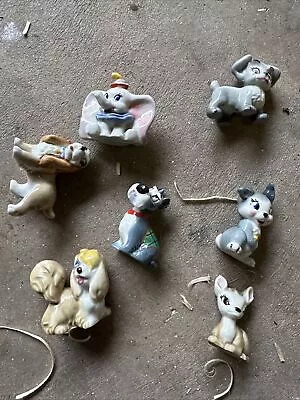 Buy Lot 8 Collectable Wade Whimsies Figurines. Disney Elephant, Rabbit, Bambi, Dog • 9£