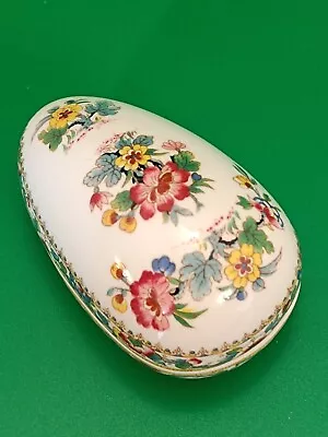 Buy Collectible Bone China Trinket Pot Coalport Ming Rose Egg • 4.78£