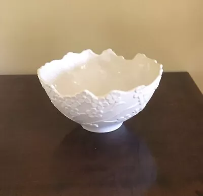 Buy Laura Ashley Cream Floral Embossed Decorative Bowl, 5” High 9” Wide At Top. VGC • 5.95£