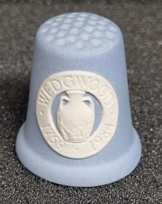 Buy Wedgwood 225th Anniversary Blue Jasper Ware Thimble 1759-1984 Excellent • 3.99£