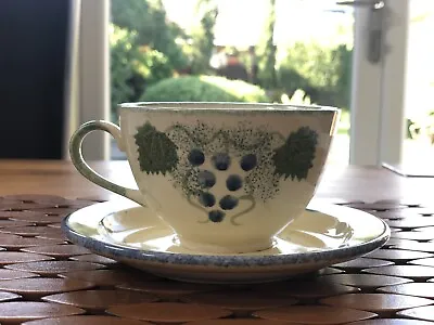 Buy Poole Pottery Tea Cup And Saucer Vineyard Hand-painted • 5£
