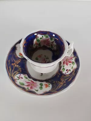 Buy 19th Century Gaudy Welsh Tea Cup And Saucer • 12£