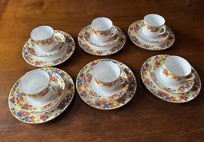 Buy Rare Aynsley Floral Pattern Bone China Tea Set  6 Cups, 6 Saucers & 6 Plates • 60£