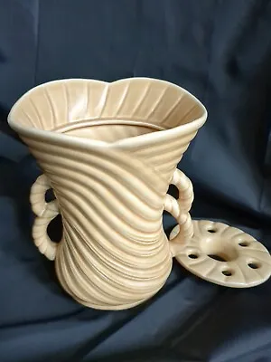 Buy Sylvac Art Pottery Beige Rope Design Vintage Vase 1307 • 30£