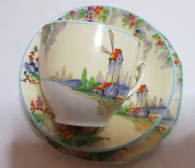 Buy Grindley Staffordshire England The Old Mill Pattern Hand Painted Trio • 10£