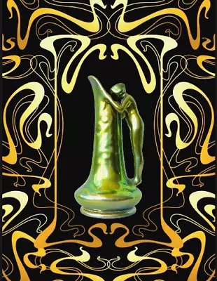 Buy Art Nouveau Zsolnay Pecs Mack Lajos With Nymph Eosin Porcelain Art Nouveau Vase • 763.69£